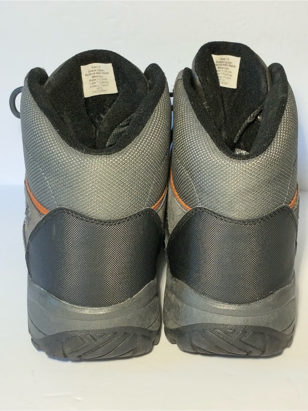 Northside Men's Gray and Black Hiking Boots with Orange Accents - Picture 4 of 9